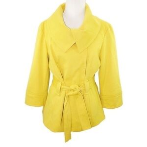 Sandro Sportswear pointed fold over collar asymmetrical wrap jacket size M